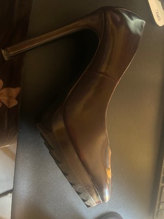 Zapatos de tacón Zara burdeos 12 cm