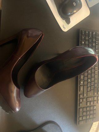 Zapatos de tacón Zara burdeos 12 cm