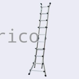 Escalera Telescópica Articulada Aluminio 3+3 Pestaña