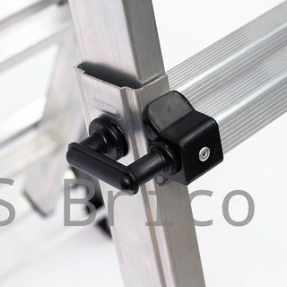 Escalera Telescópica Articulada Aluminio 3+3 Pestaña