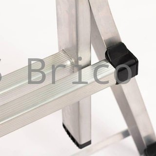 Escalera Telescópica Articulada Aluminio 3+3 Pestaña