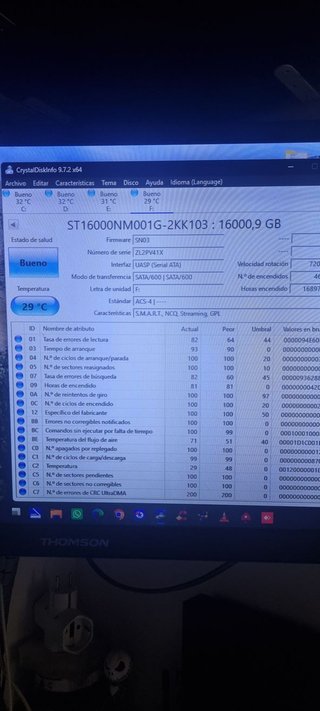 Disco Duro Seagate 16TB Exos X16