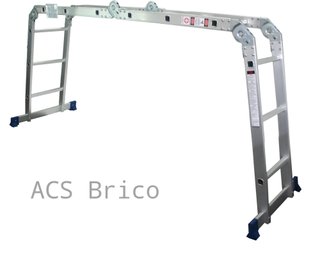 Escalera Multisusos Aluminio Profesional 4x3 Peldaños - 10085