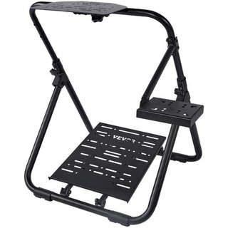Soporte de Volante de Carreras Plegable, Base Universal Ajustable en Altura Compatible con Logitech y Thrustmaster Volante y Pedales, Estructura Resistente para Asientos Estándar GT/Formula Portátil
