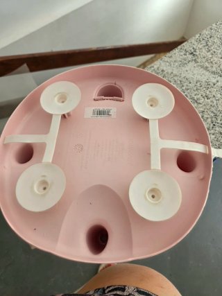Asiento bañera bebé rosa