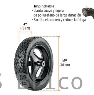 Carretilla 70 Litros Metálica - Impinchable - Truper