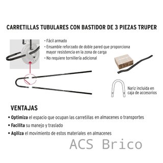 Carretilla 70 Litros Metálica - Impinchable - Truper