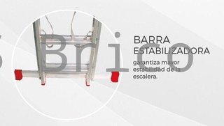 Escalera Aluminio 2x13 - 3,5+3,5 M - 66x25mm