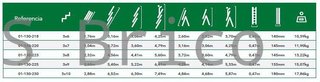 Escalera Aluminio 3x10 - 2,88+2,88+2,88 M - 67-73-67x25mm