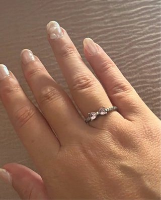Anillo Pandora Plata y Circonitas Rosa