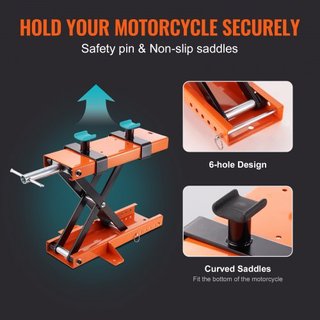 Elevador de motocicleta tipo tijera 499.5 kg con soporte para ATV y moto de tierra