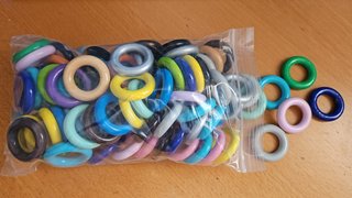 Aros de madera surtidos - 100 unidades