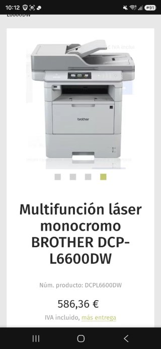 Impresora Láser Multifunción Brother DCP-L6600DW