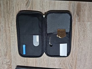 Funda de cuero para plumas