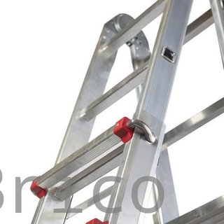 Escalera Telescópica Aluminio 5+5 Pestaña
