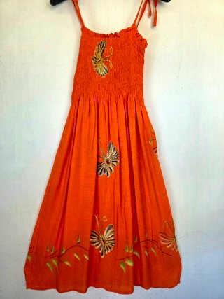 Vestido Verano Penelope Mariposa Naranja