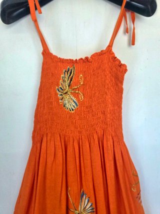 Vestido Verano Penelope Mariposa Naranja
