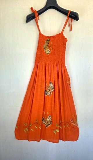 Vestido Verano Penelope Mariposa Naranja