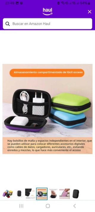 Mini Estuche organizador de cargador de móvil