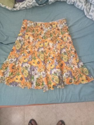 Falda fina estampada floral