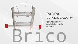 Escalera Aluminio 2x9 - 2,5+2,5 M - 66x25mm