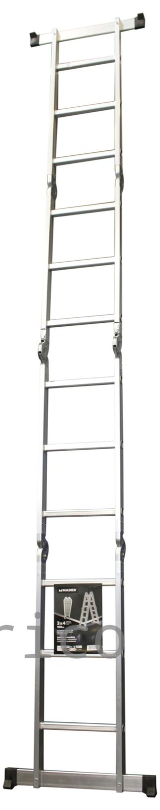 Escalera Multisusos Aluminio Profesional 4x3 Peldaños Plataforma - 10086