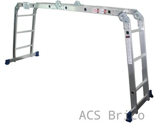 Escalera Multisusos Aluminio Profesional 4x3 Peldaños Plataforma - 10086