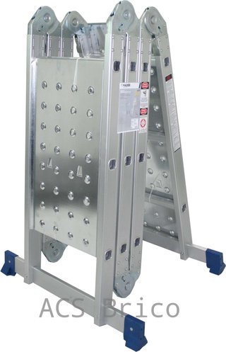 Escalera Multisusos Aluminio Profesional 4x3 Peldaños Plataforma - 10086
