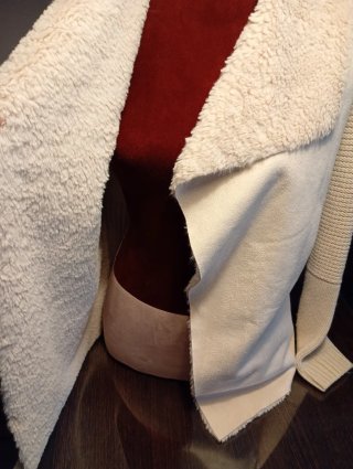 Chaqueta borrego beige