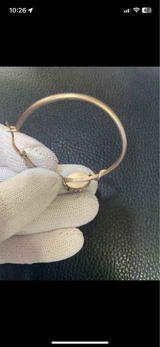 Pendientes aro Alexander McQueen oro y rubí