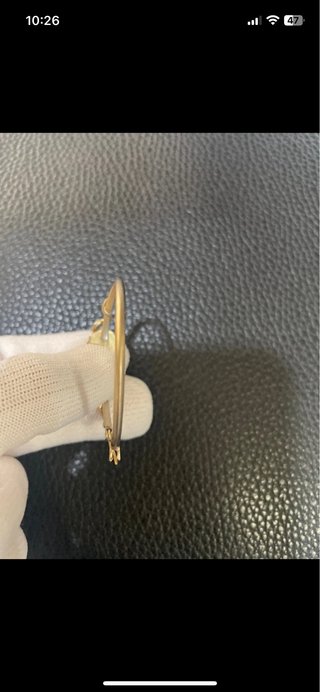 Pendientes aro Alexander McQueen oro y rubí