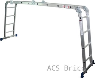 Escalera Multiusos Aluminio Profesional 4x4 Peldaños - 10087