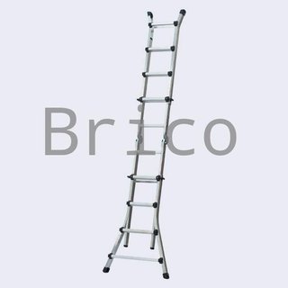 Escalera Telescópica Articulada Aluminio 3+3 Pestaña