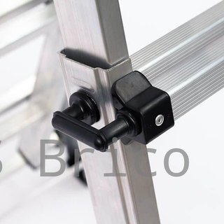 Escalera Telescópica Articulada Aluminio 3+3 Pestaña