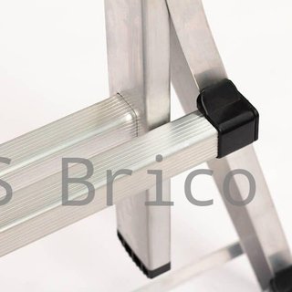Escalera Telescópica Articulada Aluminio 3+3 Pestaña