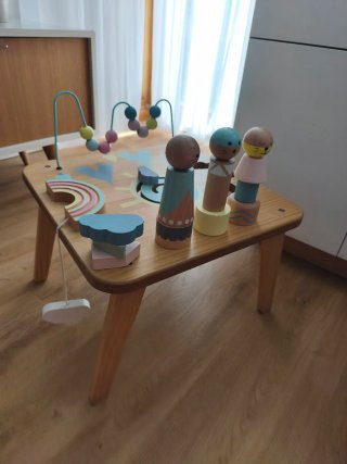 Mesa de actividades madera bebé