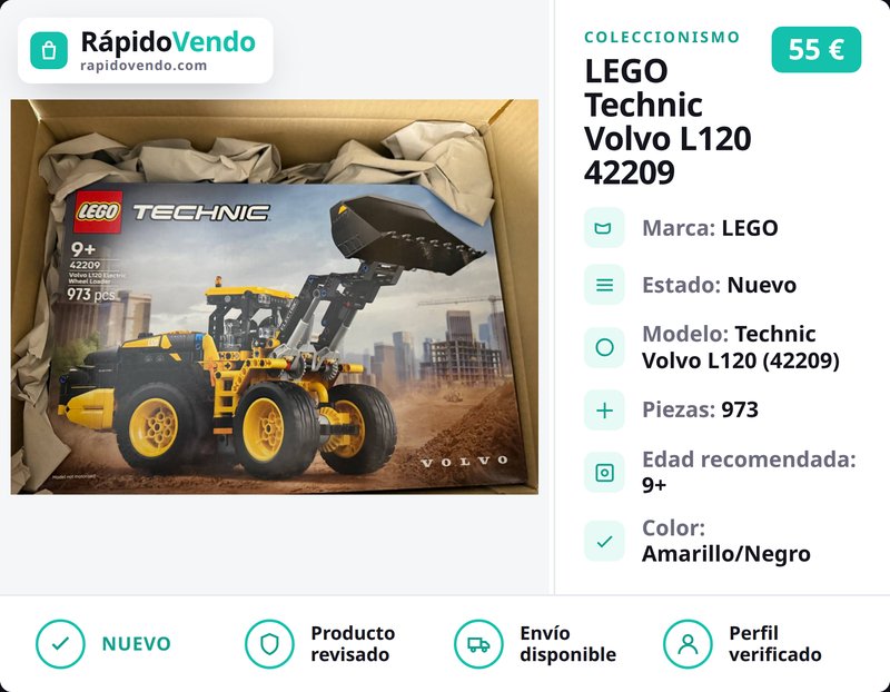 LEGO Technic Volvo L120 42209