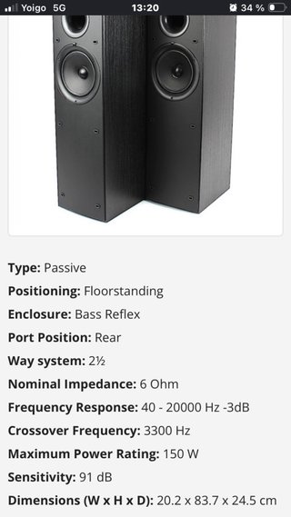 Altavoces KEF Negros