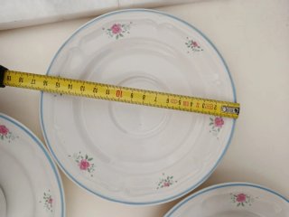 Lote 6 tazas de desayuno con platillos
