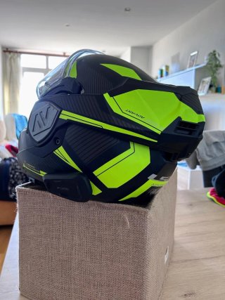 Casco Moto LS2 Negro y Amarillo Neón