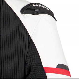 Casaco Motard Armure Preto, Vermelho e Branco