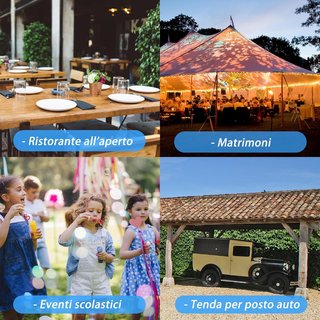 Tenda da garage per feste 8X4M con porte a cerniera, gazebo da giardino con pannelli rimovibili per patio e giardino, per auto, moto, biciclette, grigio scuro