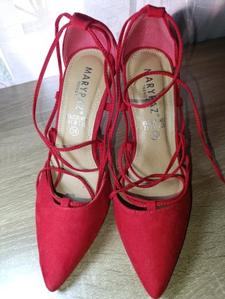 Zapatos Marypaz Rojos Punta Talla 38