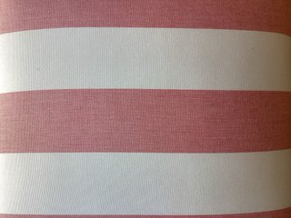 Pouf su misura a righe rosso e bianco
