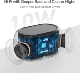 Radio despertador ANJANK bluetooth altavoz FM gris
