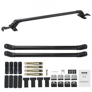 Barras Transversales de Techo Universales, Barras Transversales de Techo de Aluminio, Se Adaptan a Techos sin Rieles Laterales, Capacidad de Carga de 70.3 kg, Barras Transversales Ajustables para ...