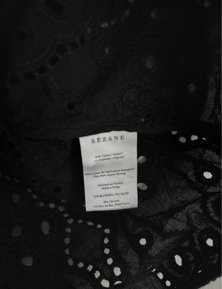 Blusa calada Sézane Annabelle negra