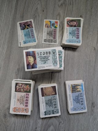 1300 décimos Lotería Nacional 1978-1987