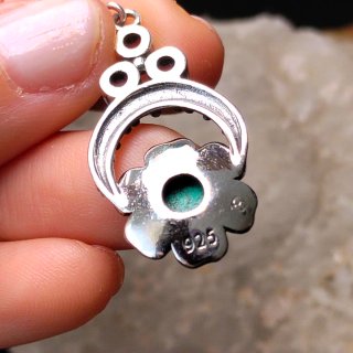 Pendientes Plata 925 Coral y Turquesa