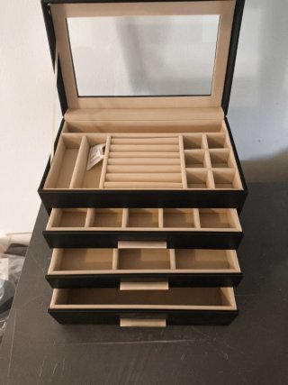 Portagioie grande XL nero e beige